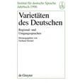 thumbnail image 1 of Jahrbuch Des Instituts FÃ¼r Deutsche Spra VarietÃ¤ten des Deutschen, Book 1996, (Hardcover), 1 of 1