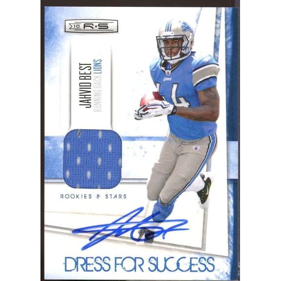 Jahvid Best /25 2010 Rookies Stars Dress for Success Rookie Jsy Autograph #25