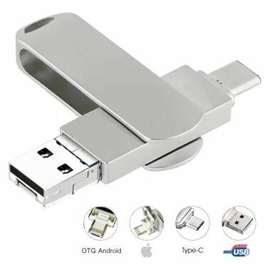 KingFurt 1TB USB 3.0 Flash Drive Memory Stick Type C OTG Thumb
