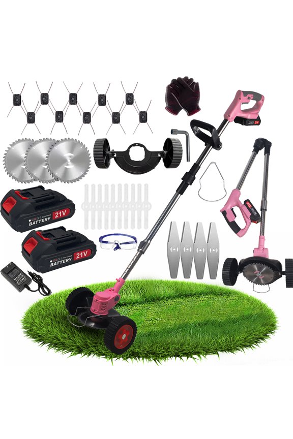 21V 650W Electric Weed Eater Lawn Edger Cordless Grass String Trimmer Cutter