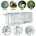 Jahy2Tech 24X8X7in Extra Large Live Animal Trap Ultimate Humane Cat Trap for Stray Cats