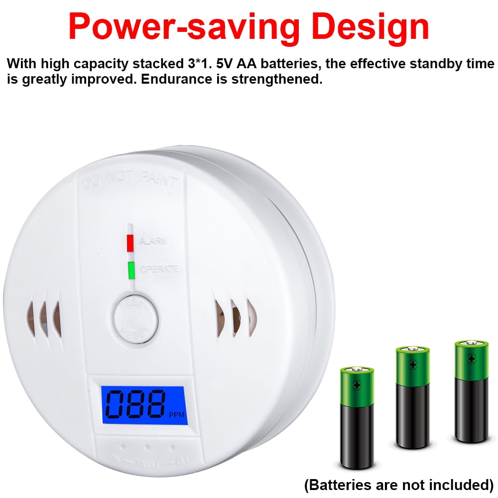 Jahy2Tech 2Pack First Alarm LCD CO Carbon Monoxide Detector, Digital