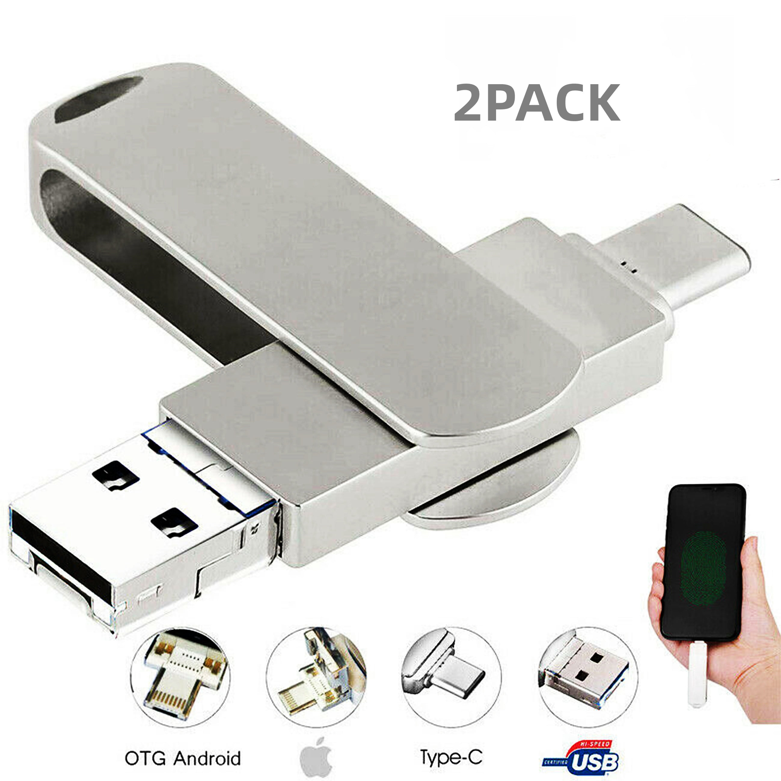 Jahy2Tech 1TB USB 3.0 Flash Drive Memory Stick Type C OTG Thumb For iPhone  iPad Android 