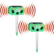 Jahy2Tech 2Pack Ultrasonic Outdoor Animal Repeller, Outdoor Solar Powered Animal Repeller Waterproof with Motion Sensor & Flashing Light