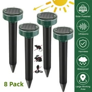 Jahy2Tech 8 Pack Solar Mole Pest Rodent Repeller Ultrasonic Sonic Mouse Gopher Pest