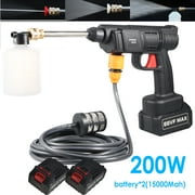 Jahy2Tech 88VF Cordless Electric High Pressure Water Spray Car Gun Portable Washer Vehicle Cleaner Car Wash Tool 320 PSI