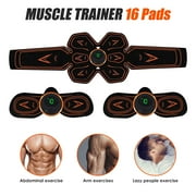 KingFurt AB Muscle Stimulator Machine Fitness Workout Equipment Recharge Gear for Abdomen/Arm/Leg