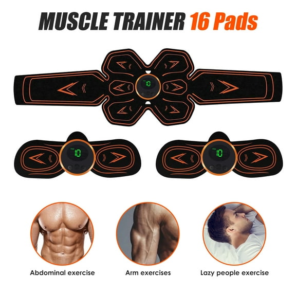 KingFurt AB Muscle Stimulator Machine Fitness Workout Equipment Recharge Gear for Abdomen/Arm/Leg