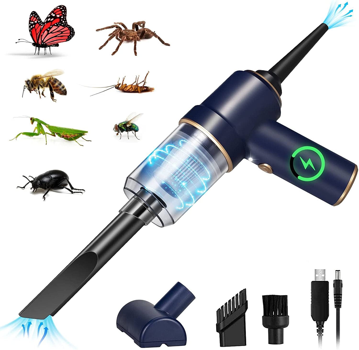Jahy2Tech Bug Vacuum Catcher with LED Powerful Suction Easy to Grasp