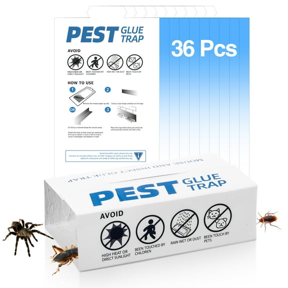 Jahy2Tech Effective Roach Traps 36pcs Disposable Bait Stations | Powerful Pest Control for Home & Kitchen Insect Elimination