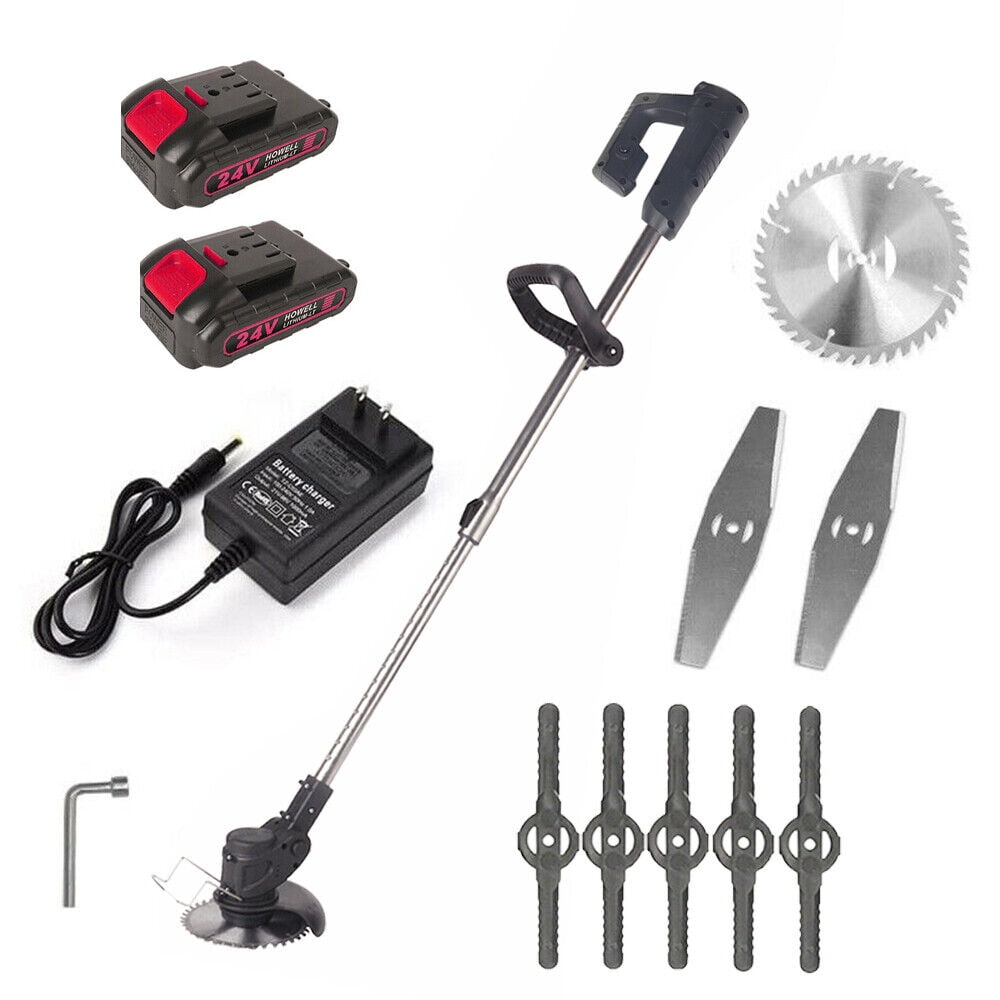 Jahy2Tech Electric Weed Eater Lawn Edger Cordless Grass String Trimmer Cutter 24V \u0026Battery