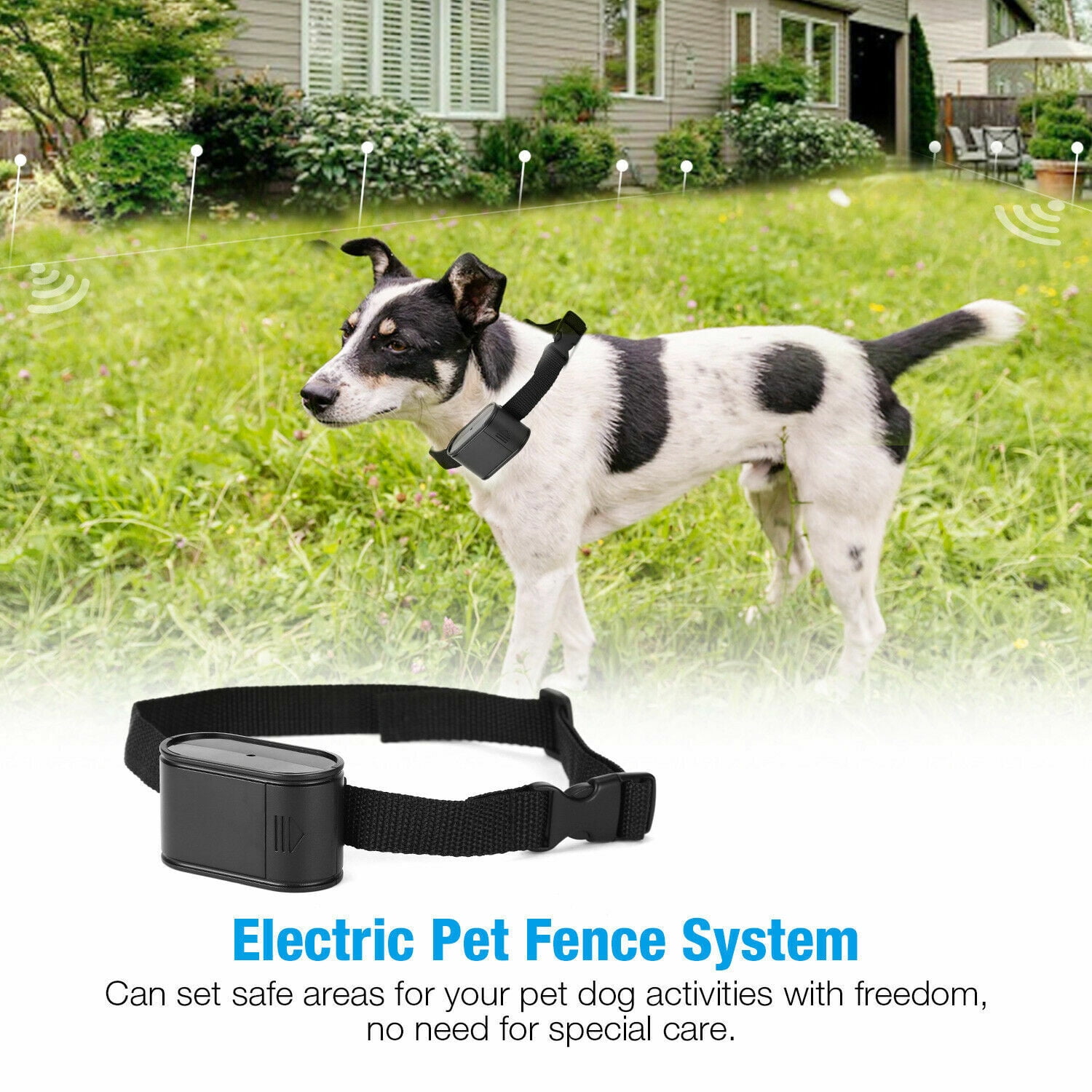 Jahy2Tech Electronic Dog Fence System with Waterproof Collar Above Ground Underground Containment for Small Medium Large Dogs 984ft Wire Walmart