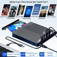 Jahy2Tech External CD DVD Drive USB 3.0 PC Laptop Windows 11 10 Burner