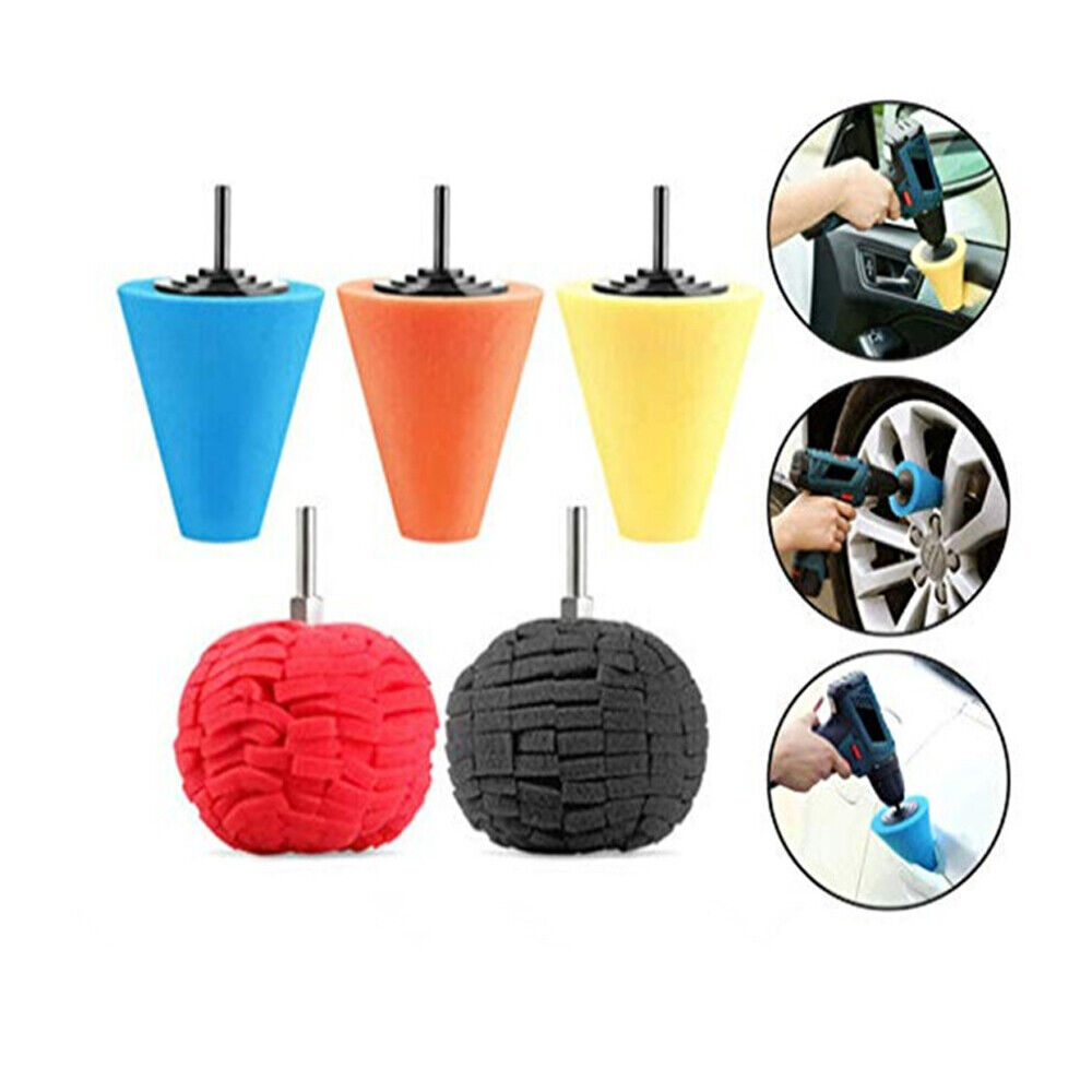 Jahy2Tech Foam Drill Polishing Pads Car Hub Waxing Buffing 4" Polishing
