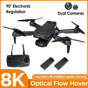 Jahy2Tech GPS Drone with 4-Axis Gimbal RC Quadcopter 8K HD Dual Camera Obstacle Avoidance-Black