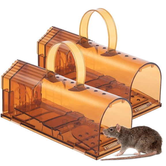 Jahy2Tech Humane Mouse Trap with Handle,Catch and Release Mouse Traps for Mice,Large Mouse Catcher-2pack
