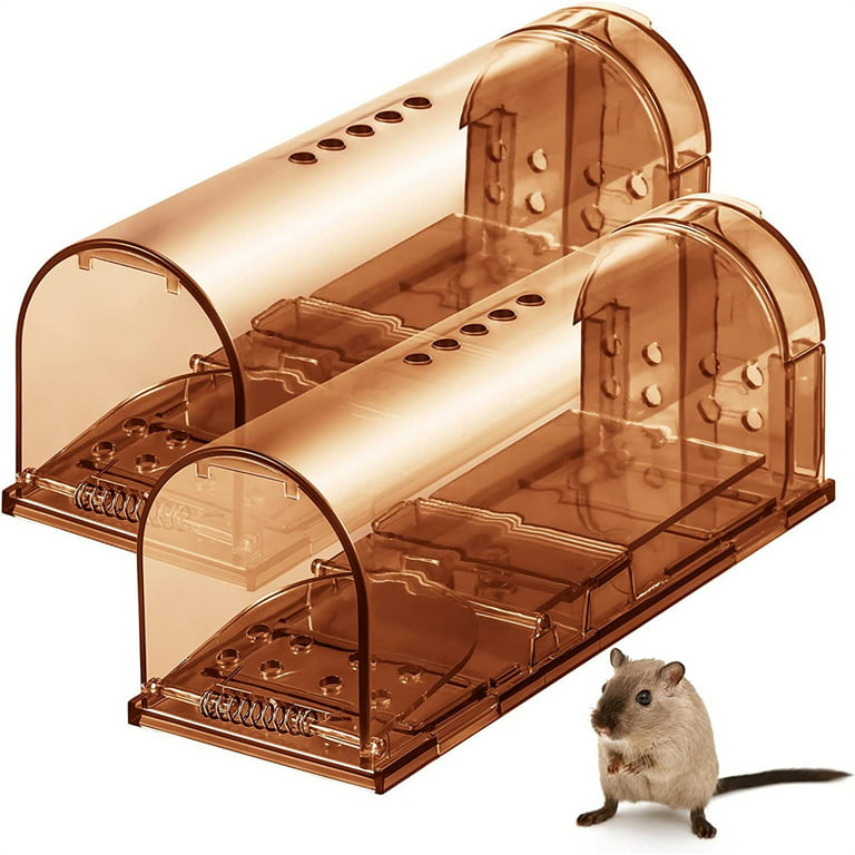 4 Pack Humane Mouse Traps Indoor for Home, Live Mouse Traps No Kill,  Reusable Mice Small Rat Trap Catcher for House & Outdoors