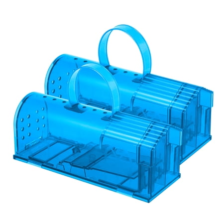Jahy2Tech Humane Mouse Traps for Small Rodent/Voles/Hamsters/Moles Catcher That Works,Large with handle-Blue