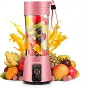 Jahy2Tech Portable Blender, Personal Blender with USB Rechargeable Juice Mixer, Mini 13oz Bottles-Pink