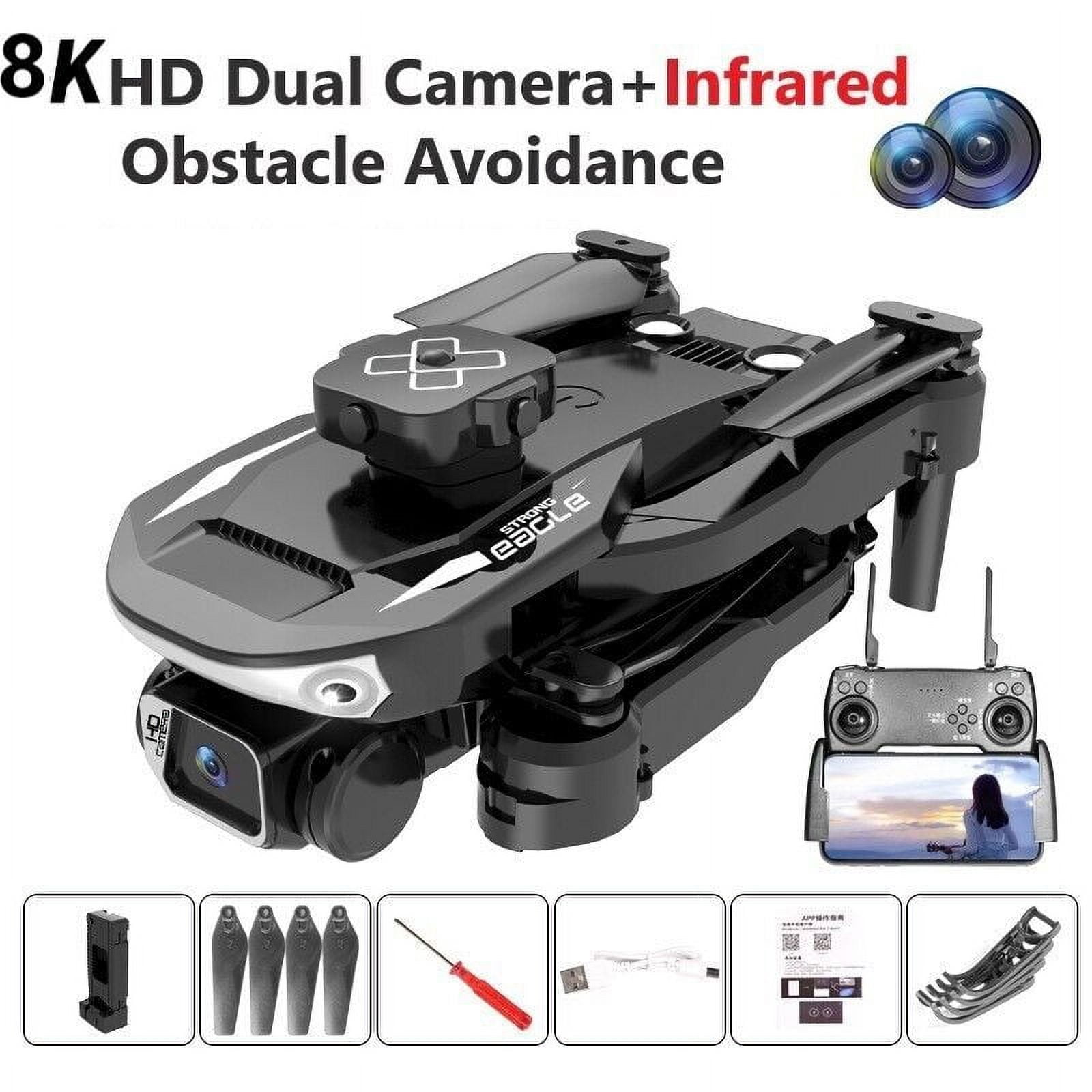 Jahy2Tech S165 Mini Drone with Camera RC Drone 4k HD Camera WIFI FPV Drone Dual Camera Video Drone Brushless Motor Aerial Drone 2023 Black