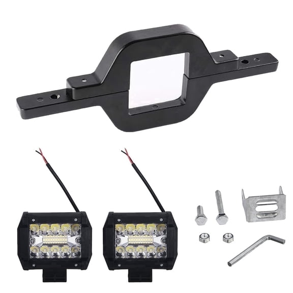 JahyElec 2PCS 4 Inch 60W Led Pods,a Pair with Tow Hitch Mounting Brackets Backup Reverse Lights Rear Light Bar for Pickup ATV SUV Truck Trailer Boat