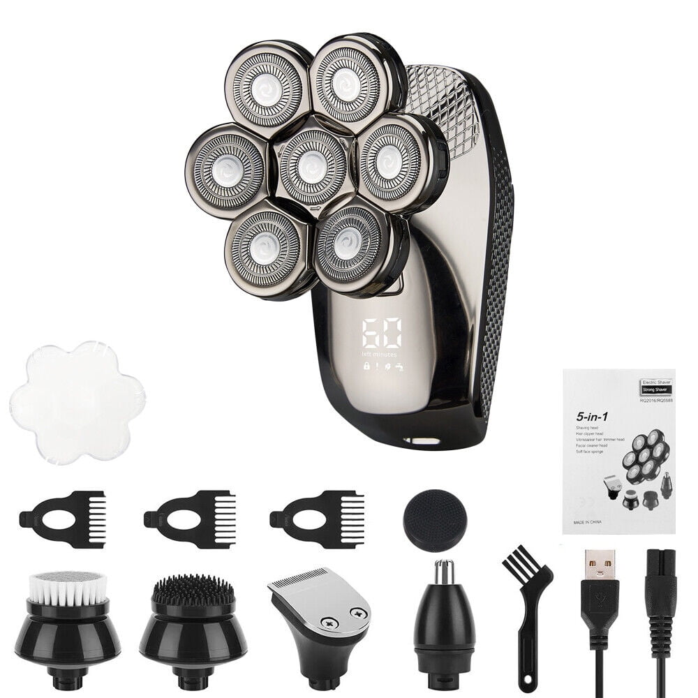 JahyElec 5 in 1 Electric Shaver Hair Remover Bald Head Razor Wet Dry
