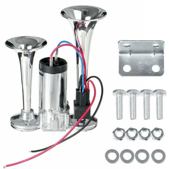 JahyElec Air Horn Dual Truck Horn with Compressor Super Loud Train Horn for 12V Vehicles Trucks Pickup Trains Cars Boats