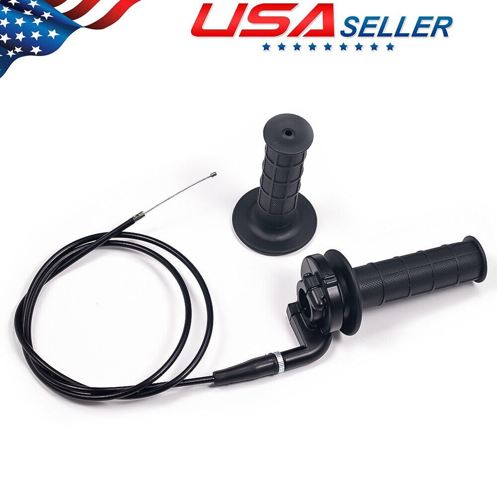 JahyElec Aluminium Alloy Throttle Handle Soft TPR Rubber Grip Cable
