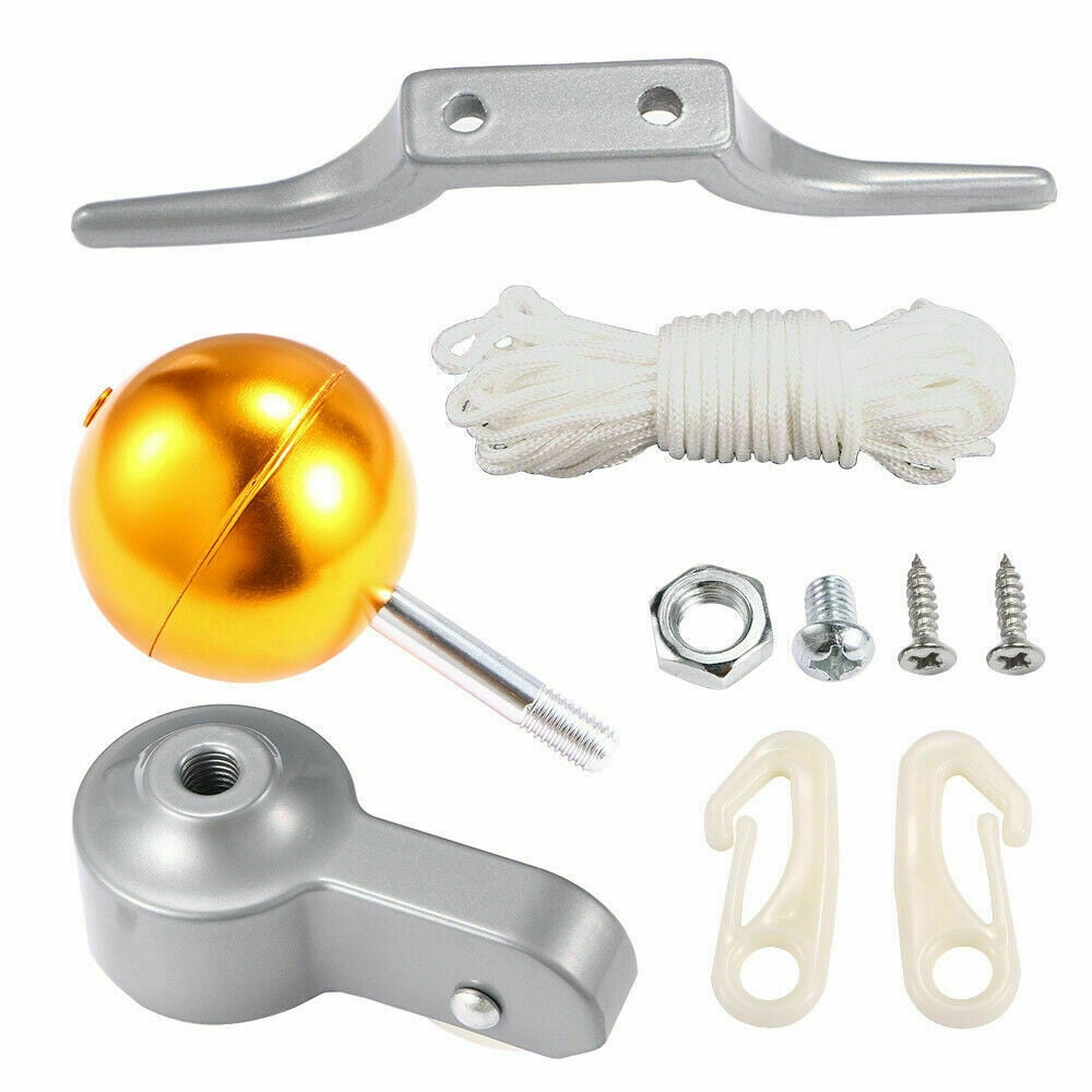JahyElec Metal Flag Pole Parts Repair Kit Set Dia Truck Pulley Gold