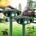 thumbnail image 1 of JahyElec Solar Animal Repellent,4 Pack Ultrasonic Animal Repeller Outdoor Waterproof with Motion Sensor Effective Against Squirrel Deer Raccoon Skunk Coyote Deterrent for Yard Garden Protection, 1 of 9