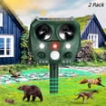 thumbnail image 1 of JahyElec Solar Animal Repeller,2 Pack Ultrasonic Animal Repeller Outdoor Cat Deterrent Deer Repellent with Motion Sensor & Led Strobe Light Squirrel Dog Raccoon Rabbit Skunk Repellent for Yard Garden, 1 of 5