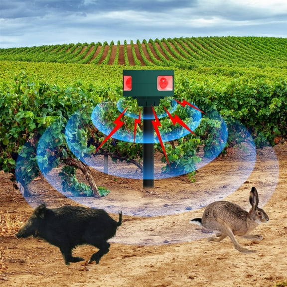 JahyElec Solar Animal Repeller, 360Ultrasonic Animal Repeller,Outdoor Squirrel Repellent Deer Repellent Waterproof Motion Detection for Raccoon Skunk for Garden