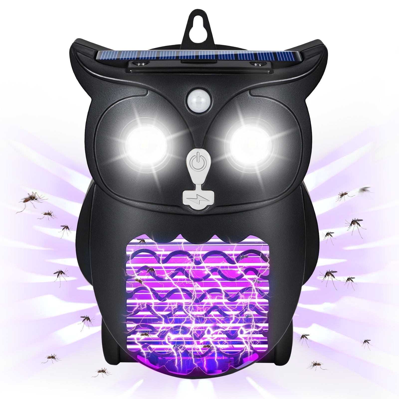 JahyElec Solar Bug Zapper, Infrared high-sensitivity camera Insect Electrocution Device Waterproof Indoor and Outdoor Use Kills Flying Insects