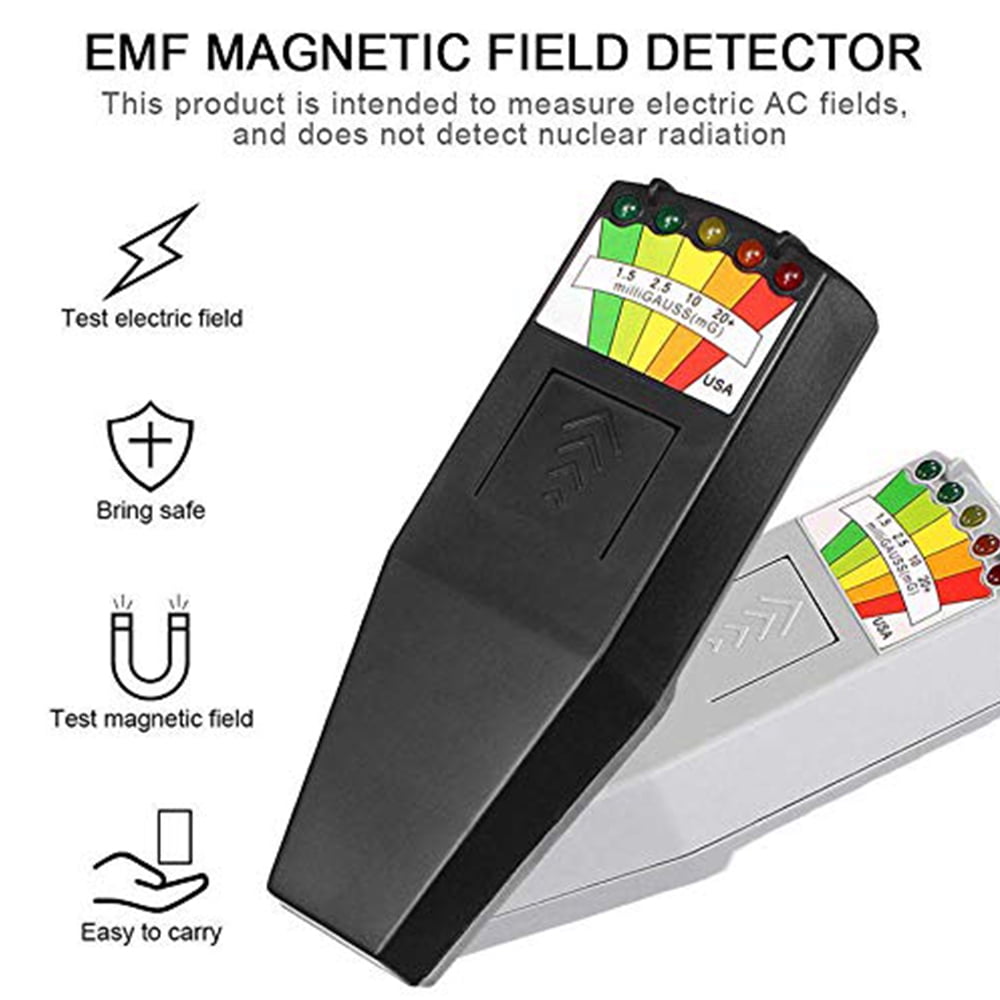 5-LED EMF Meter Détecteur De Champ Magnétique Chasse Aux Fantômes  Équipement Paranormal Testeur De Compteur Portable