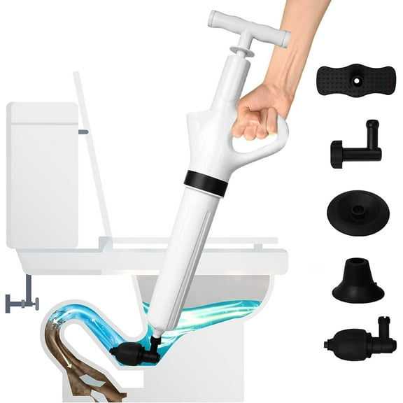 JahyShow Air Toilet Plunger, High Pressure Air Clog Remover with Visual Barometer for Toilets, Bathroom, Clogged Pipe