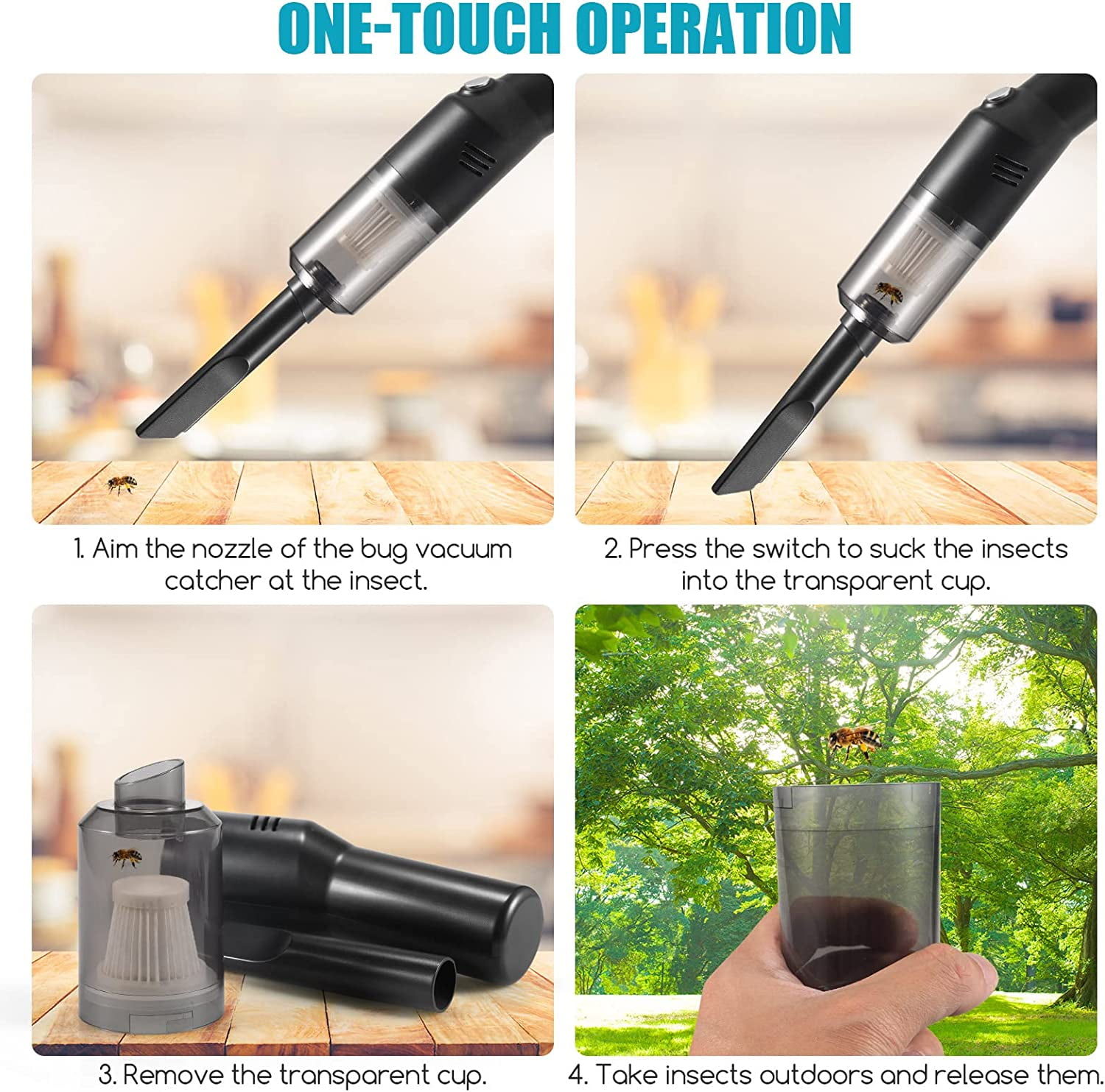 JahyShow Bug Vacuum Catcher Safe and Effective Insect Trap for