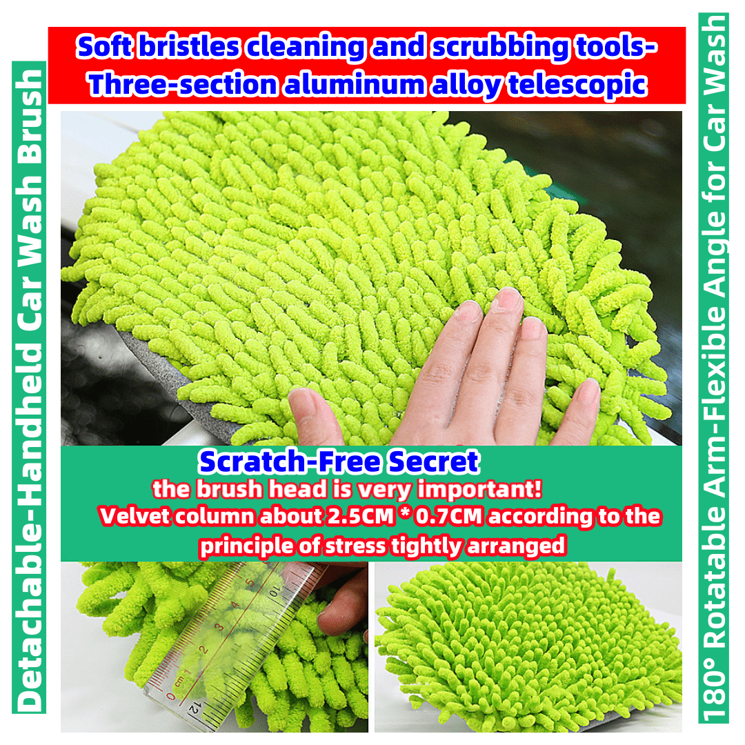 JahyShow Car Wash Brush Extendable Pole Revolving Care Washing Brush