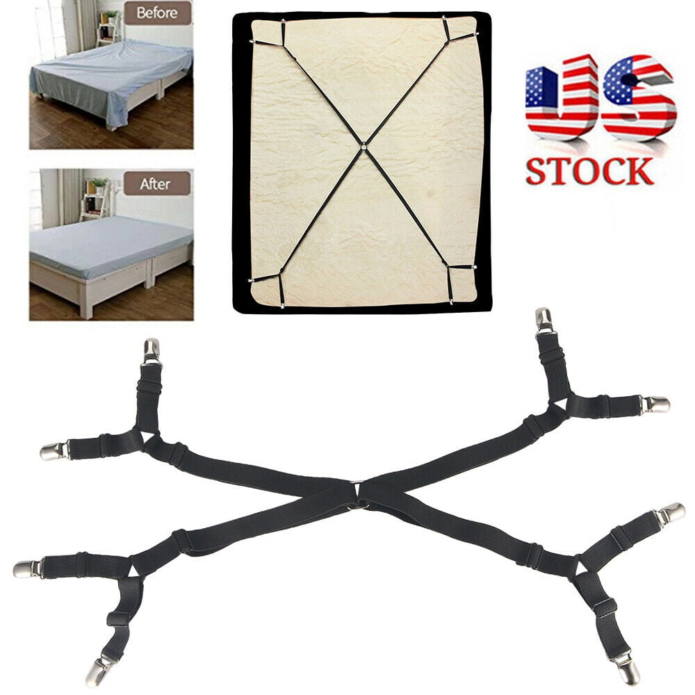 JahyShow Crisscross Bed Fitted Sheet Straps Adjustable Gripper