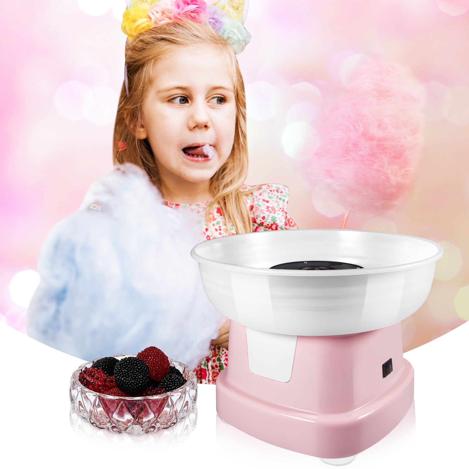 JahyShow Electric Cotton Candy Machine Perfect for Kids, 10 Sticks