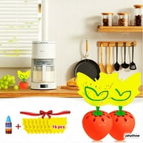 JahyShow Fruit Fly Traps 2 Pack, with 16pcs Sticky Pads Mosquito Traps, Reusable Mosquito Killer Strawberry Fly Tra