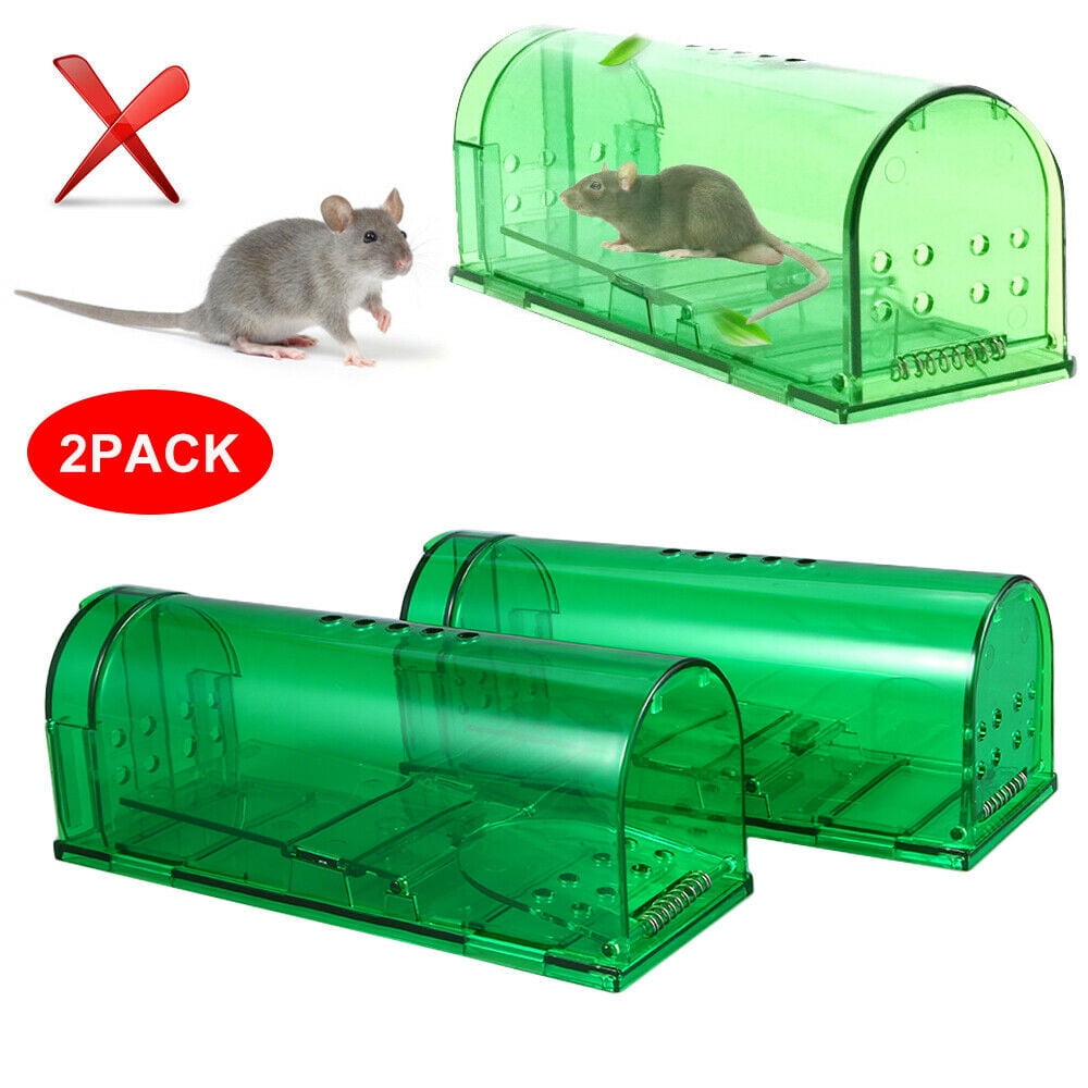JahyShow Humane Live Cage Catch Mouse Traps and Release Good  Mousetrap,Catch Cage Pet Child Safe Reusable for mice (pack of 2) 