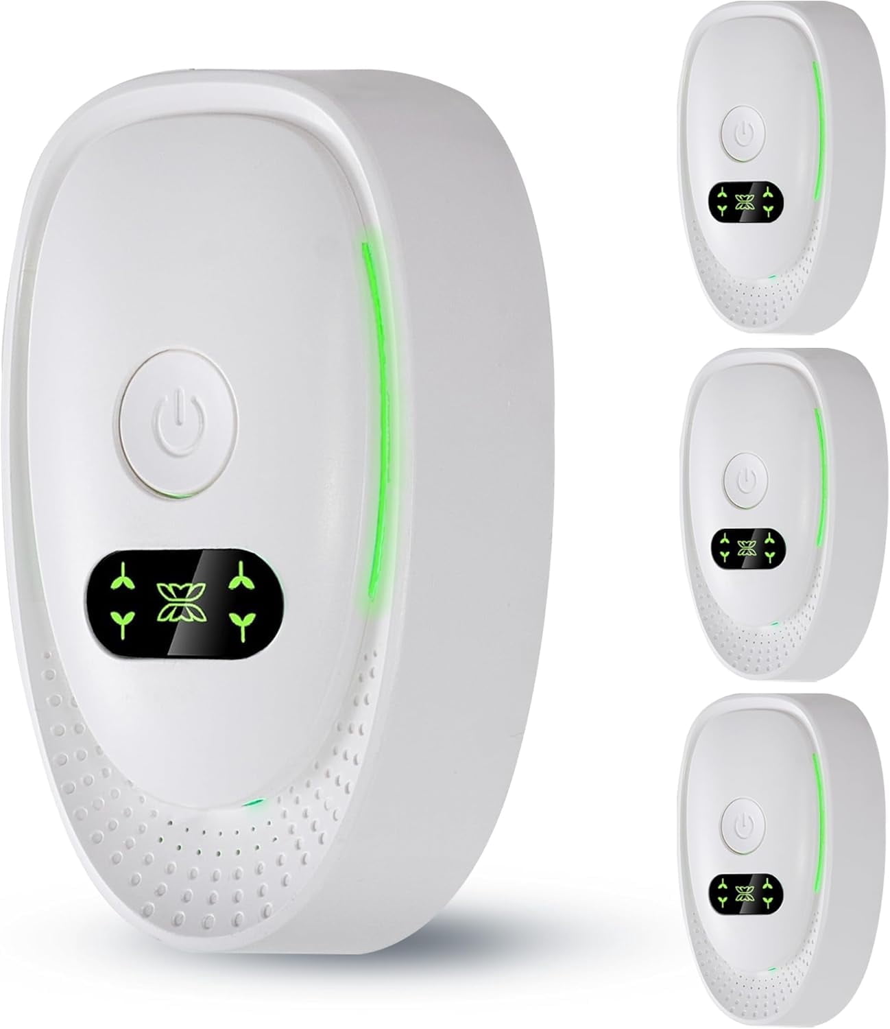 JahyShow Plug In Air Purifier - 4Pcs Plug In Air Ionizers for Home Quiet Operation-Auto Mode for Pets Dust Odor Smoke White