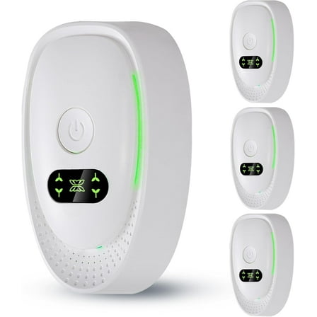 JahyShow Plug In Air Purifier - 4Pcs Plug In Air Ionizers for Home Quiet Operation-Auto Mode for Pets Dust Odor Smoke White