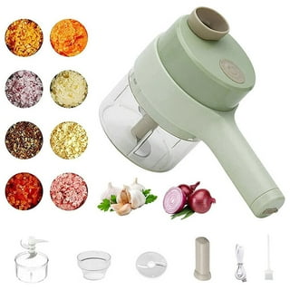 Lishuaiier 4in1 Food Processor Electric Vegetable Chopper, Garlic Slicer,  Multifunctional Electric Masher Meat Grinder 