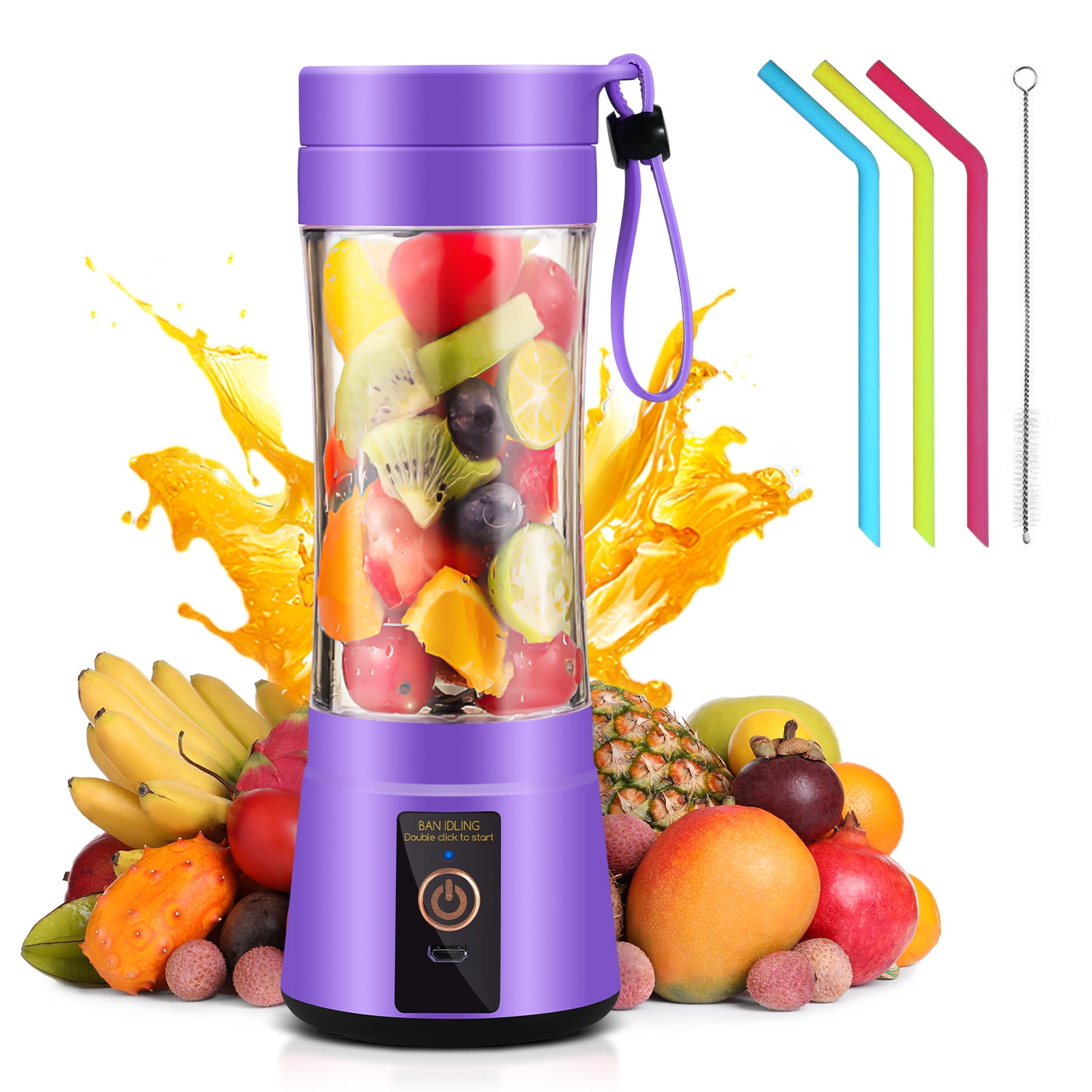 JahyShow Mini Portable Juicer, USB Rechargeable Blender Cup for