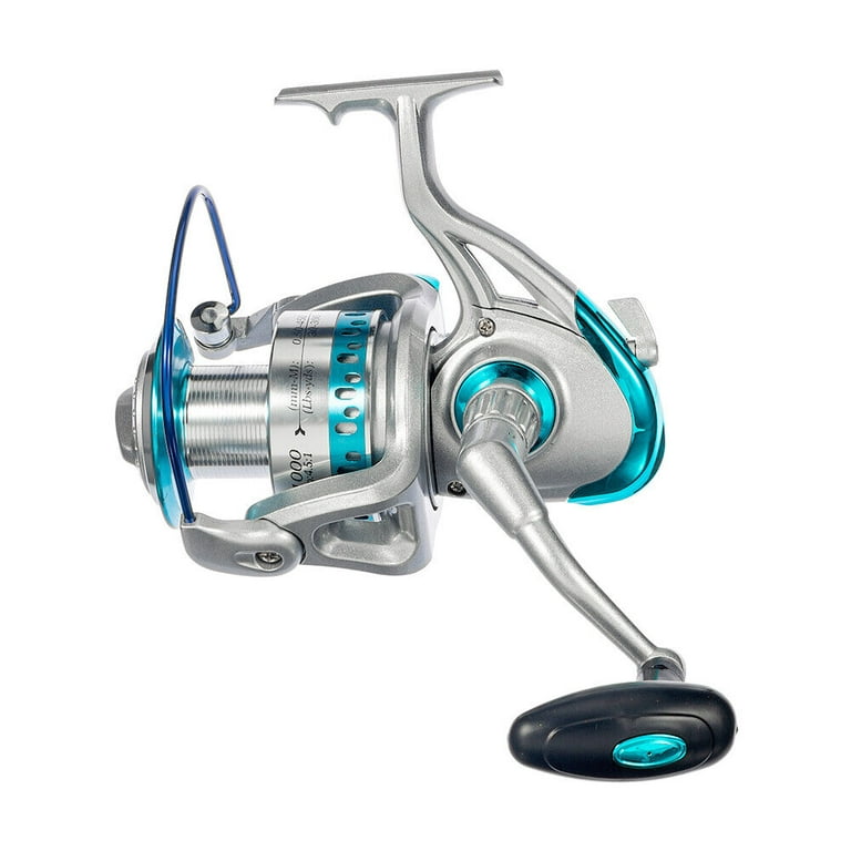 Jahyshow Sb11000 High Speed Saltwater Spinning Fishing Reel: Powerful Gear for Large Sea Fishing Adventures, Size: 19, Silver