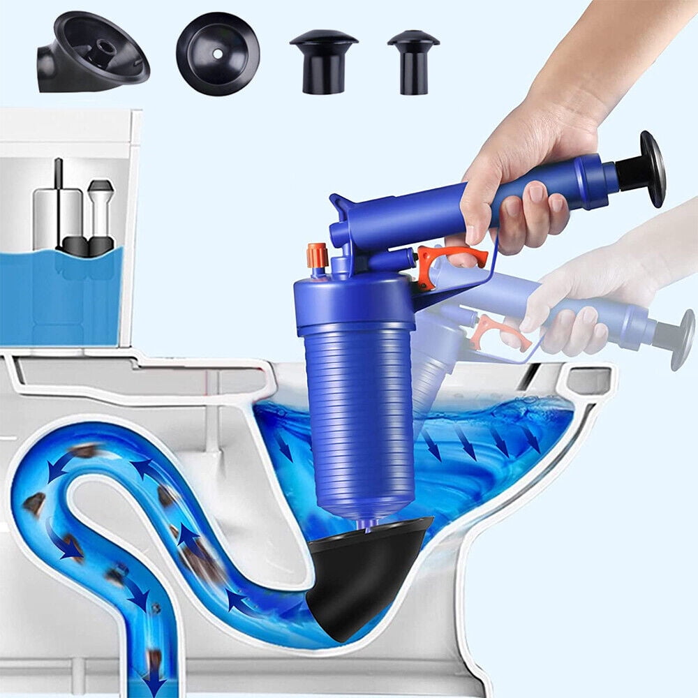 HimaPro High Pressure Toilet Plunger Air Drain Blaster Kit(Blue