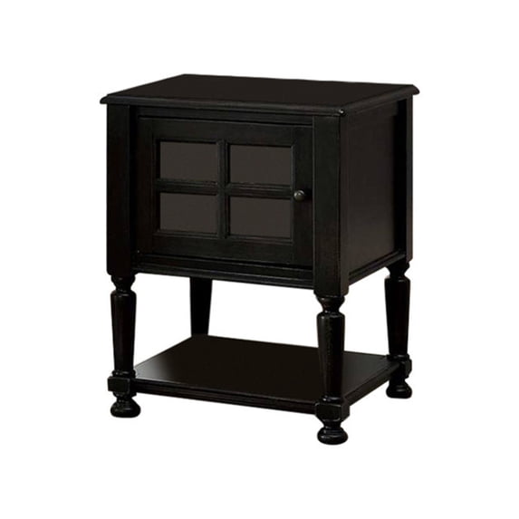 Jaida Vintage Style Side Table, Antique Black
