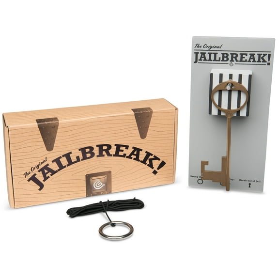 Jail Break Key Swing DIY Kit Stainless Steel Hardware and Nylon String Ring Toss Game Indoor Outdoor for Endless Hours of Fun! (Jail Break Silver)