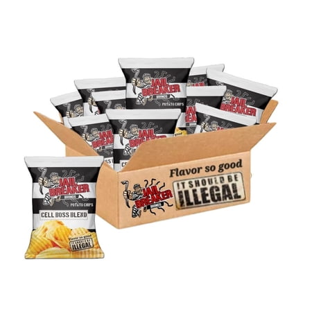 Jail Breaker Brands Cell Boss Blend Potato chips, 1.5 oz bags (Pack of 10)